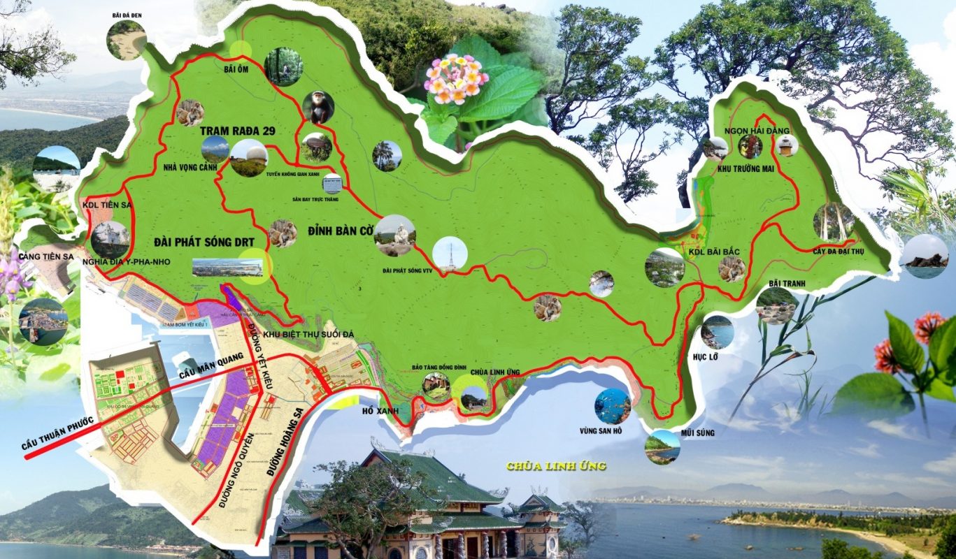 Bảo vệ môi trường Bản đồ bán đảo Sơn Trà Đà Nẵng dành cho du lịch viên