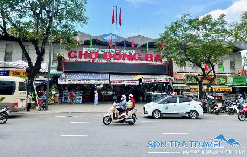 chợ đông ba - địa điểm gần chùa Thiên Mụ