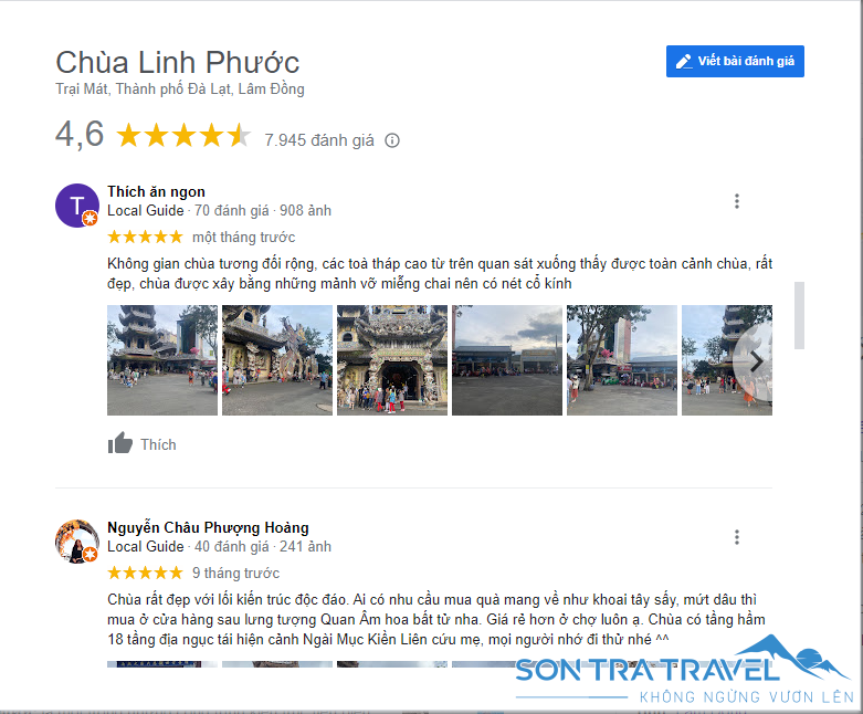 Du khách đánh giá về chùa Linh Phước