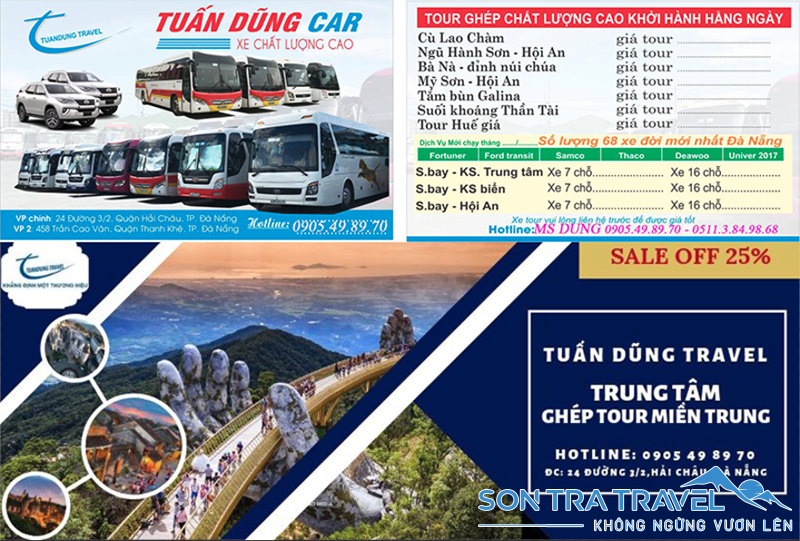Công Ty TNHH Dịch Vụ Du Lịch Tuấn Dũng cho thuê xe ô tô du lịch tại Đà Nẵng
