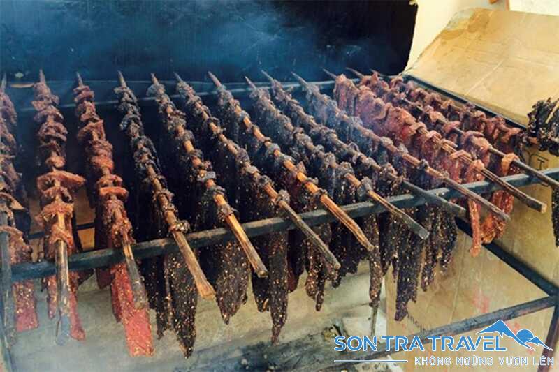 thịt trâu gác bếp Điện Biên